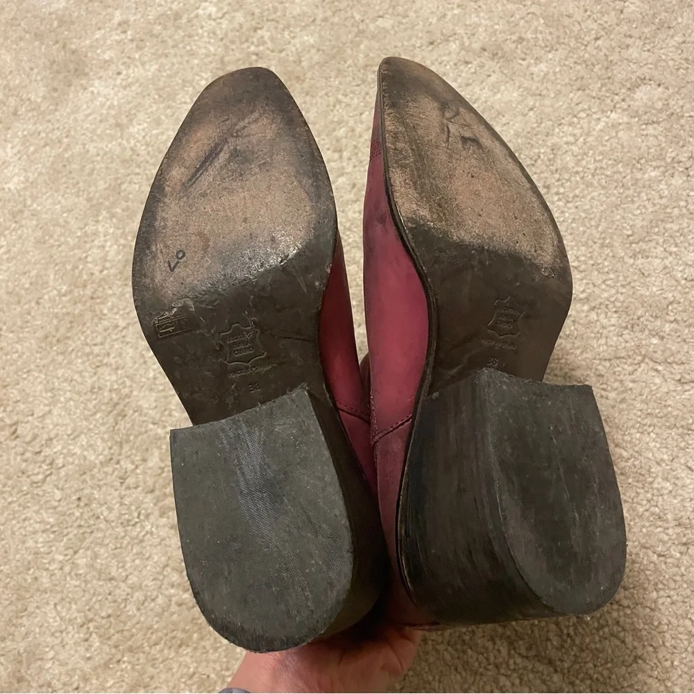 Free people Chelsea Red Ankle Boots size 38 - Picture 6 of 7